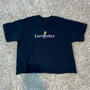 LAVENDER Beautiful Boy Bart Simpson Black Cropped T-Shirt